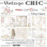 VINTAGE CHIC- a set of papers 8X8