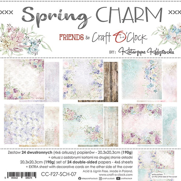 Spring Charm- a set of papers 8x8 Craft O'Clock