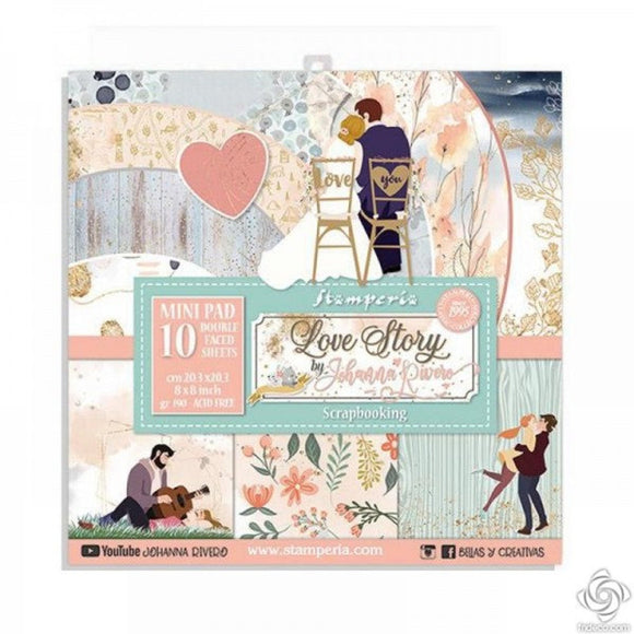 Love Story Stamperia scrapbooking paper pad 8