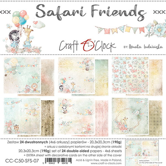 SAFARI FRIENDS a set of papers 8X8