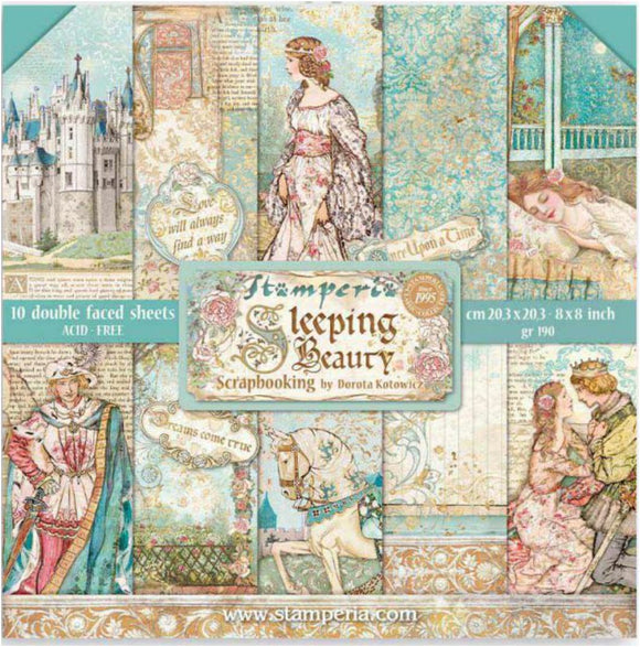 SLEEPING BEAUTY -  Stamperia Double-Sided Paper Pad 12