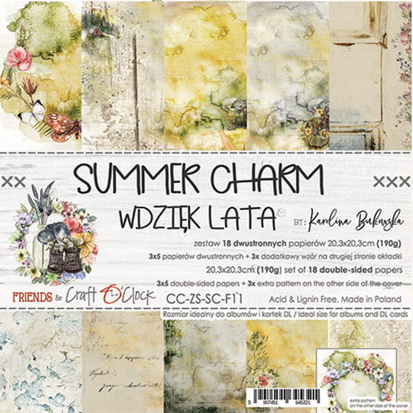 SUMMER CHARM, Craft O'Clock,  Set  of paper 8
