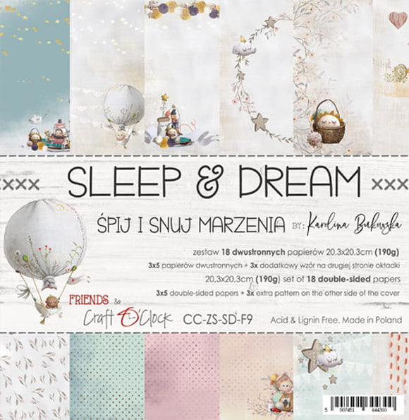 SLEEP & DREAM, Craft O'Clock,  Set  of paper 8