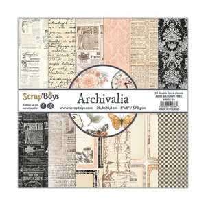 Archivalia, Scrapboys 12 double sided 8x8, scrapbooking paper pack