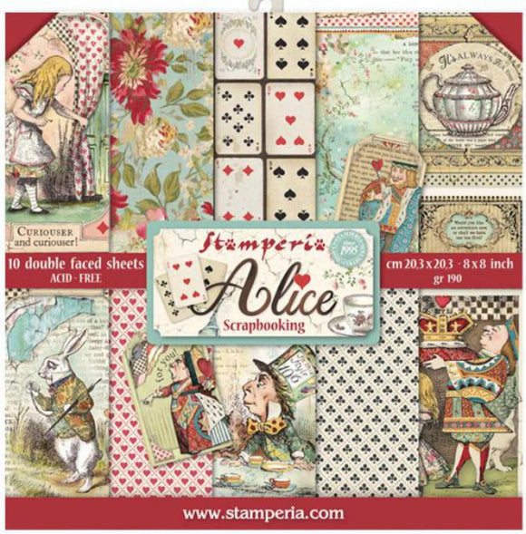 Stamperia Alice  Double-Sided Paper Pad 8