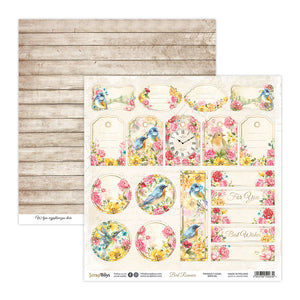 Bird Romance, Scrapboys  12x12  Double Sided Designer Scrapbooking Single Sheet , Cardstock