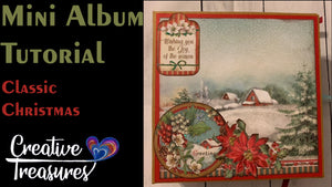 Stamperia CLASSIC CHRISTMAS Mini Album -  Free Tutorial and cut list