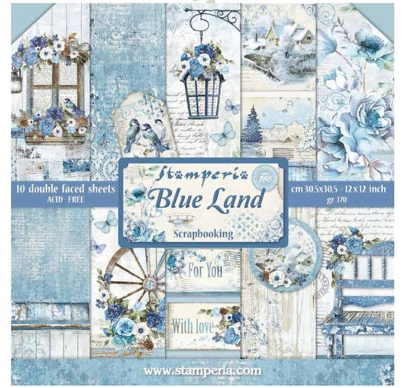 Blue Land, Stamperia Double-Sided Paper Pad 12