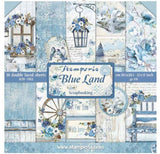 Blue Land, Stamperia Double-Sided Paper Pad 12"X12" 10/Pkg Blue Land, 10 Designs/1 Each