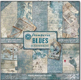 Blues Stamperia Double-Sided Paper Pad 12"X12" 10/Pkg Blues, 10 Designs/1 Each