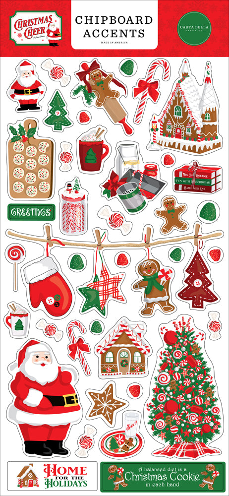 Carta Bella,  Christmas Cheert, collection Chipboard Accents