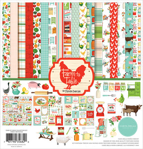 Carta Bella FARM TO TABLE collection kit 12x12 paper pack