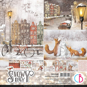 Ciao Bella, Memories of a Snowy Day - COLLECTION Pack 8"X8"  12/Pkg Double-Sided Paper