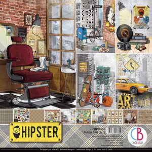 Ciao Bella, Hipster, Double-Sided Paper Pad 12"X12" 12/Pkg