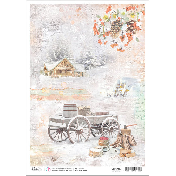 Ciao Bella, The Gift of Love - Rice Paper A4 Winter Mood