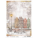 Ciao Bella, Memories of a Snowy Day - Rice Paper A4  Home for the Holidays