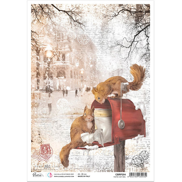 Ciao Bella, Memories of a Snowy Day - Rice Paper A4 You've Got Mail