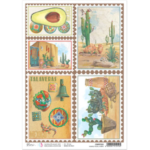 Ciao Bella, Sonora,  Rice Paper A4 Sonora Postal Stamps