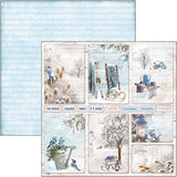 Ciao Bella, TIME FOR HOME- WINTER CARDS Double-Sided Paper Sheet 12"x12"