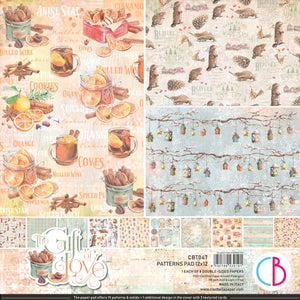 Ciao Bella, The Gift of Love - Patterns Pack 12"X12"  8/Pkg Double-Sided Paper