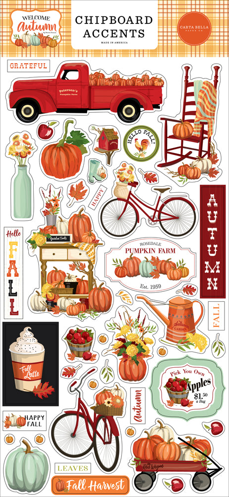Carta Bella, Welcome Automn, collection Chipboard Accents