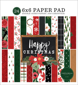 Carta Bella, Happy Christmas collection 6x6  pad  24 sheets