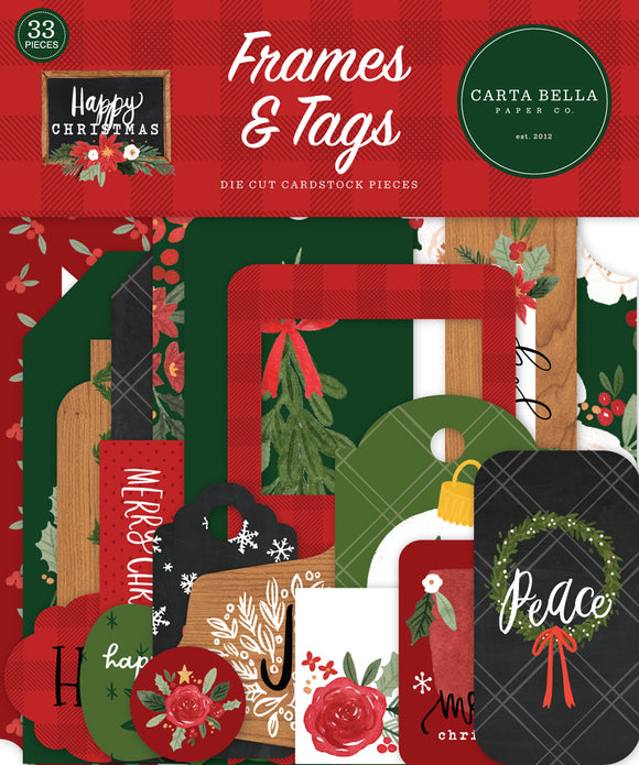 Carta Bella,  Happy Christmas, Frames & Tags