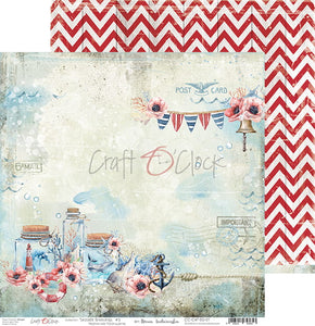 SEASIDE GREETINGS - 01 - a double-sided paper 12x12 Craft O'Clock