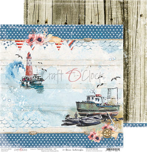 SEASIDE GREETINGS - 02 - a double-sided paper 12x12 Craft O'Clock