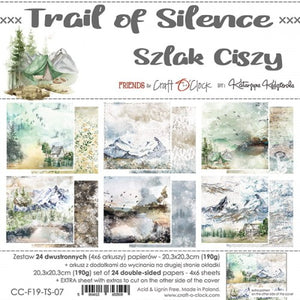 TRAIL OF SILENCE - a set of papers 8x8 Craft O'Clock