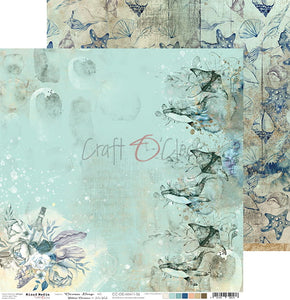 OCEAN DEEP, Craft O'Clock, Single Sheet Double sided paper  12"x12" CC-OD-MM11-06