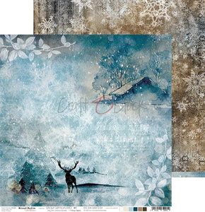 SNOWY WINTERLAND, Craft O'Clock, Single Sheet Double sided paper  12"x12" CC-SW-MM12-01