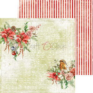 CHRISTMAS TIME, Craft O'Clock, Single Sheet Double sided paper  12"x12" CC-CT-41-02