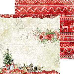 CHRISTMAS TIME, Craft O'Clock, Single Sheet Double sided paper  12"x12" CC-CT-41-04