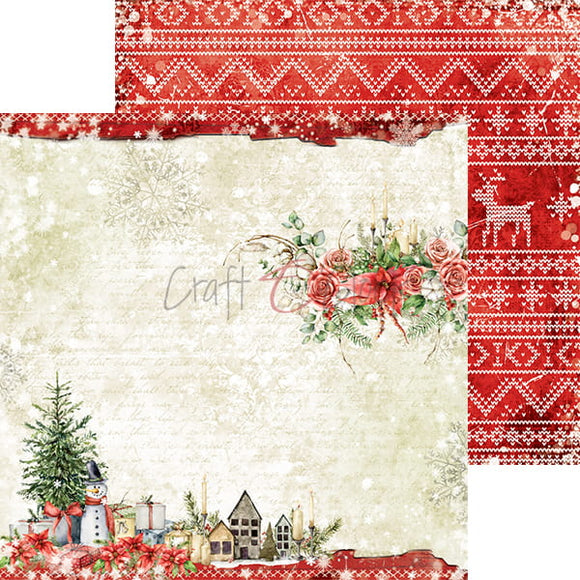 CHRISTMAS TIME, Craft O'Clock, Single Sheet Double sided paper  12