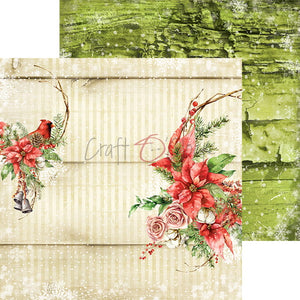 CHRISTMAS TIME, Craft O'Clock, Single Sheet Double sided paper  12"x12" CC-CT-41-06