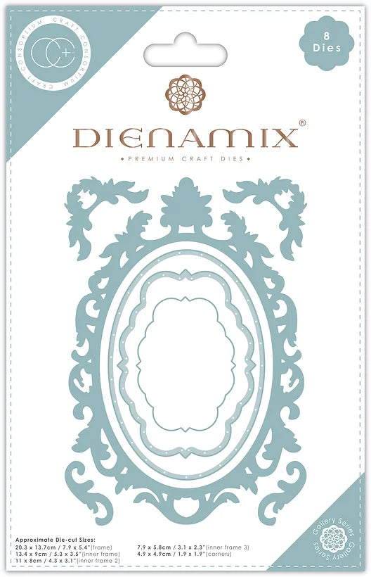 Dienamix - A5 Ornate Oval - Cutting Die