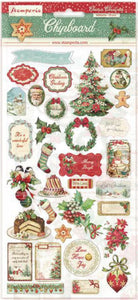 Stamperia, Classic Christmas collection Chip Board DFLCB05