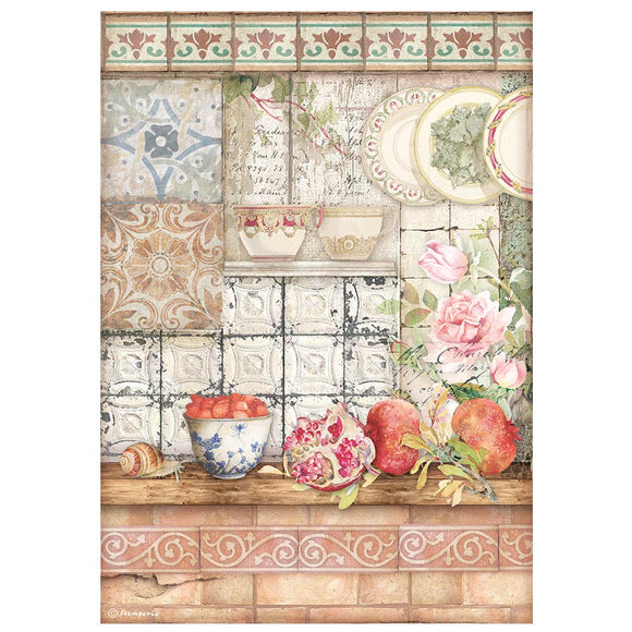 Casa Granada  Stamperia, A4  Rice paper packed - tiles