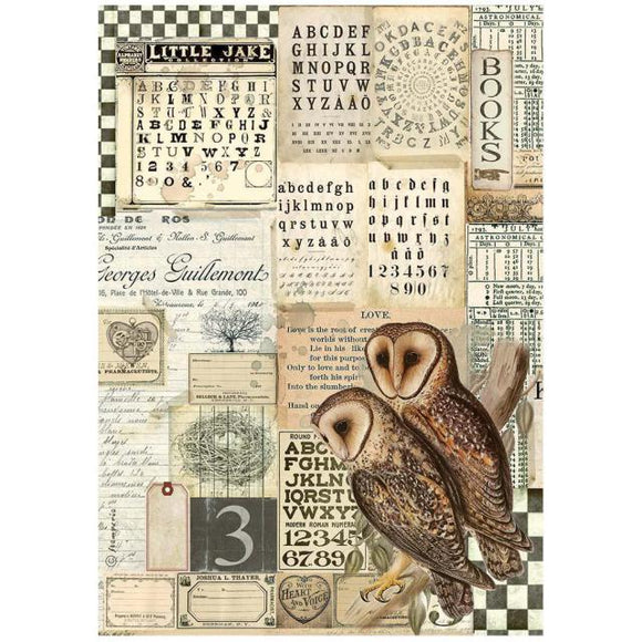 Alchemy, A4 Rice Paper, owls