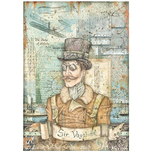 Sir Vagabond Aviator, Stamperia, A4 Rice paper packed -   image