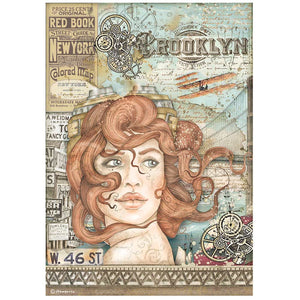 Sir Vagabond Aviator, Stamperia, A4 Rice paper packed -   Lady