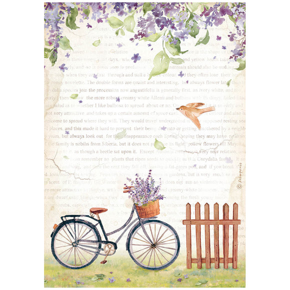 A4 Rice paper packed - Create Happiness Welcome Home bicycle