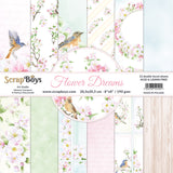 Flower Dreams, Scrapboys 12 double sided 8x8, scrapbooking paper pack
