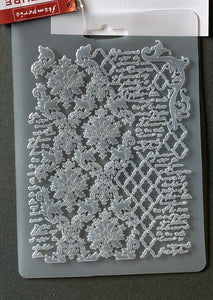 Stamperia Soft Maxi Mould A5 Texture with scriptures