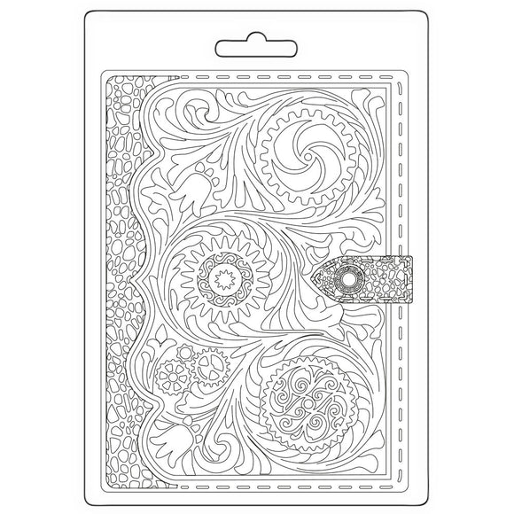 Stamperia, Soft Mould A5 - Magic Forest book pattern