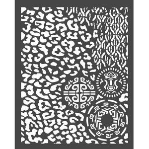Stamperia Thick Stencil  20x25 cm *AMAZONIA Animalier with tribals *KSTD062