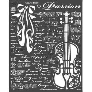 Stamperia Thick Stencil  20x25 cm * PASSION Violin * KSTD069