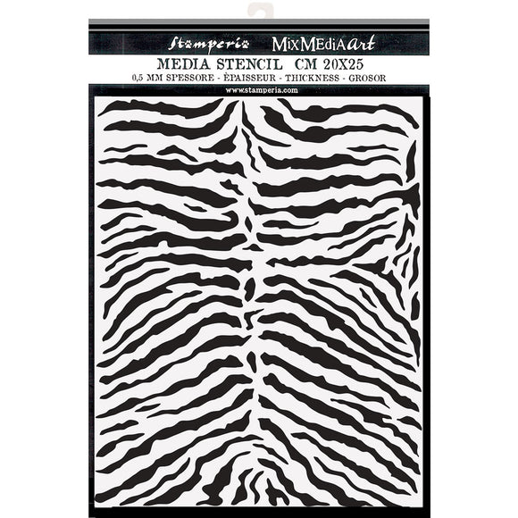 Thick stencil cm 20X25 - Savana zebra pattern