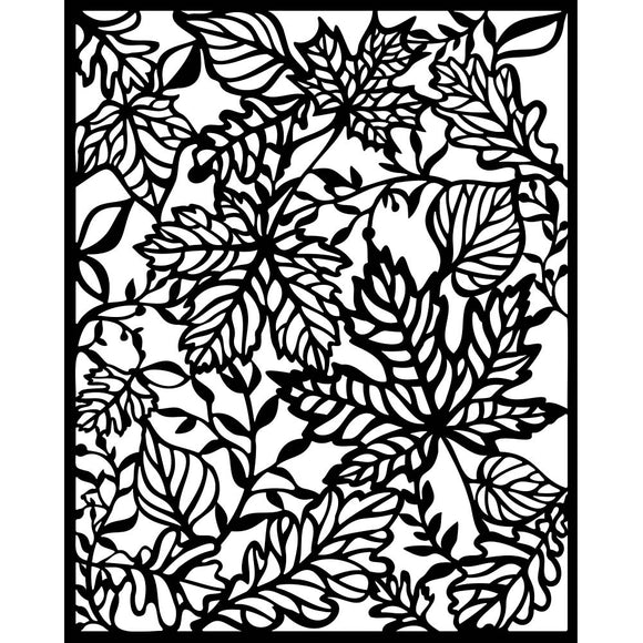 Stamperia,  Thick stencil cm 20X25 - Magic Forest leaves